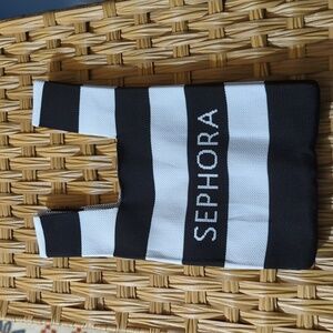 Sephora Black White Striped Knit Tote Bag Limited Edition
